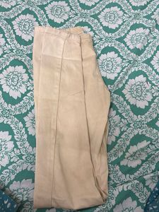 Beige Casual Pants