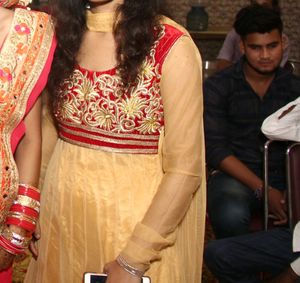 Red &golden Frok Suit Gown