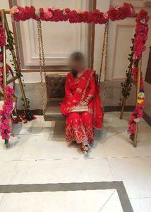 Red Embroidered And Heavy Sharara Suit