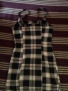 H&amp;M Checked Bodycon Mini Dress