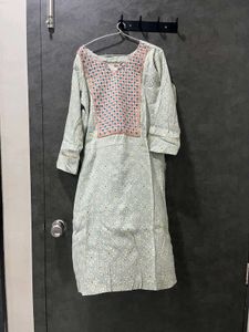 Sky Blue Color Embroidery Kurta