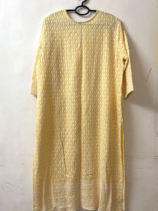 Yellow Cotton Kurta