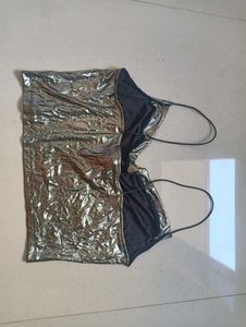Shimmering Silver Top