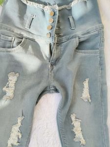 Ripped High-Waisted Jeans