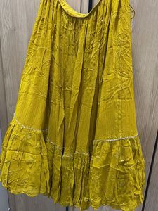 Elegant Yellow Lehenga Skirt