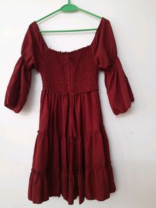 Fits All Sizes Smokey Pattern Dress Top Wear