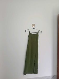 Olive Green Slip Dress