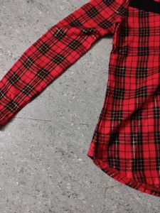 Checkered Skull detail Punk Shirt
