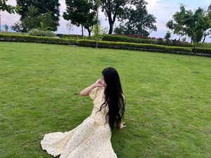 Cottage Core Yellow Cherry Printed Dress (Made In