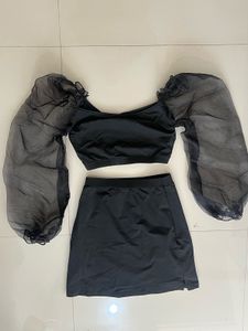 Chic Black Two-Piece Set