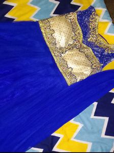 Blue Gown Suit Dupatta