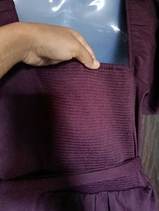 Burgundy Puff Sleeve Jumpsuit Dress