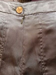 Elegant Bronze Wide-Leg Pants