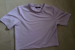 Lavender Ribbed T-Shirt