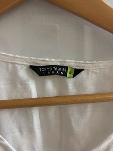 White Button-Down Crop Top