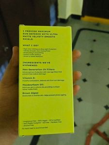 Hyphen Matte Max Velvet Touch Sunscreen SPF 70+