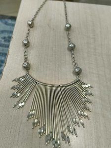 Silver Tone Statement Necklace