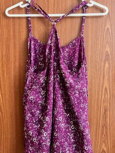 Purple Top With Flower Details