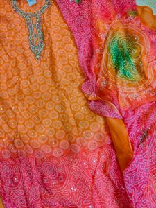 Orange Dress Material