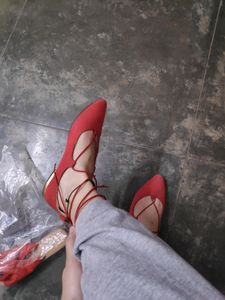Koovs Red Ballet Flats