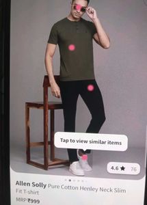 Allen Solly Olive Henley T-Shirt