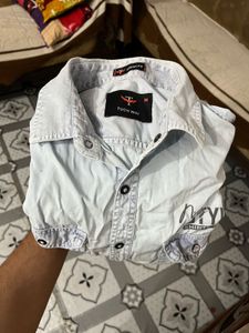 Denim Style Button-Down Shirt