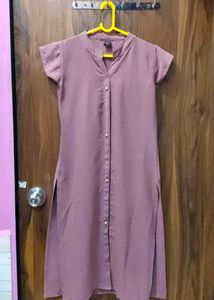 Dusty Rose Button-Down Tunic
