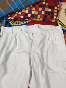 White Casual Pants