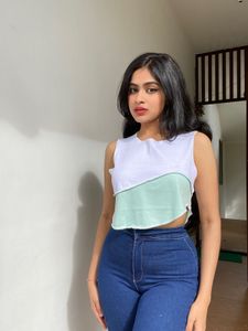 Two-Tone Crop Tank Top