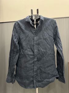Armani Exchange Blue Linen Shirt