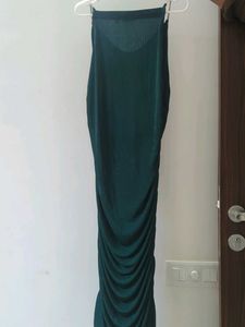 Elegant Green Bodycon Maxi Dress