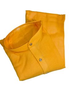 Traditional Men&#39;s Yellow Kurta