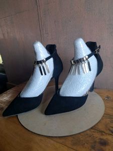 Black Heels with Ankle Detail