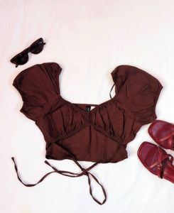 H&M Brown Crop Top