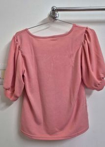 Cute Pink Puff Sleeve Top