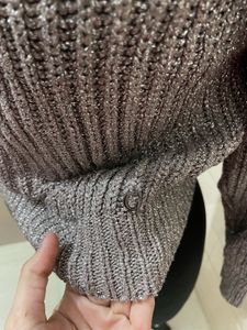 Guess glitter Grey Knit Cropped Sweater