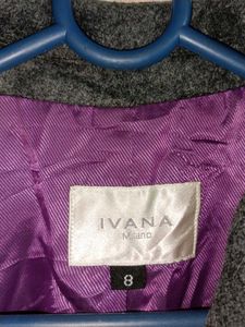 IVANA MILANO Formal Blazer Winter Coat Grey