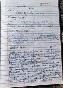 10th Class Economics Ch 2 Handwritten Notes