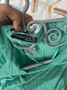 Sea Green Tshirt Wid Stylish Sleeves