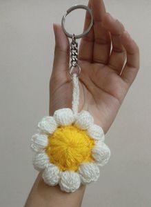 Crochet Daisy Keychain 🌼🌼