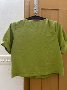Green Crop Top