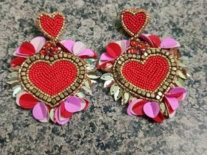 Red Heart Earrings