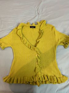 Cute Ruffle Knit Top