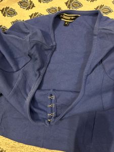 Blue crop top