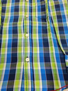 Boys Pink &amp; Blue Plaid Shirt