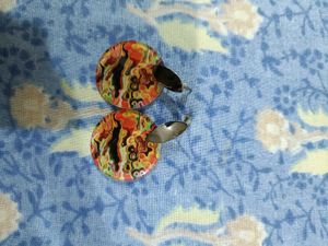 Abstract Round Stud Earrings