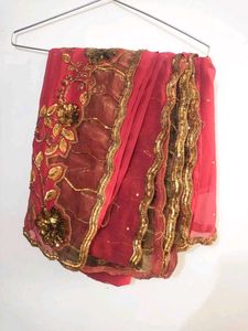 Tissue Embroidered Saree