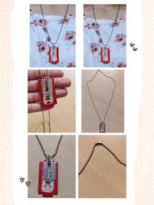 Unique Razor Blade Pendant Necklace
