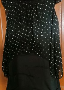 Short Dress/Long Top Black In Colour