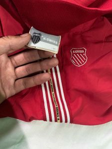 Red K-Swiss Track Pants
